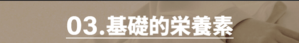 ３、基礎的栄養素