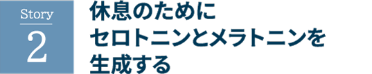 休息のためにセロトニンとメラトニンを生成する